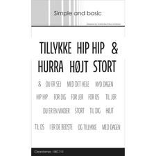 Simple and Basic Clear Stamp - Tillykke Hip Hip m.fl.
